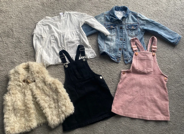 Giacca Pacchetto Vestiti Ragazze Next Zara Età 3-4 Anni Abito Pinafore Gilet