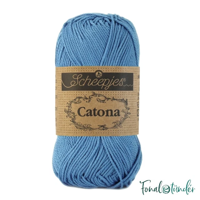 Scheepjes Catona 511 hilo azul maíz NUEVO CON ETIQUETAS
