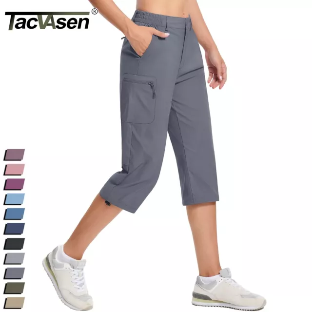 Women's Capri 3/4 Length Pants Outdoor Hiking Quick Dry Water-Resistant Shorts