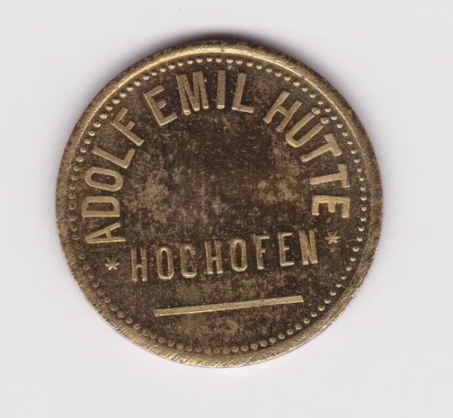 jeton -token - ADOLF EMIL HUTTE - Usine Esch-sur-Alzette - Luxembourg