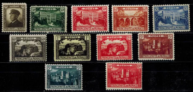 Série Timbres Monaco N° 054 à 64 ** MNH de 1922/23