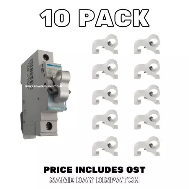 10 x Circuit Breaker Lockdog Lockout Aluminium MCB Electrical Volt Lock Out Dog