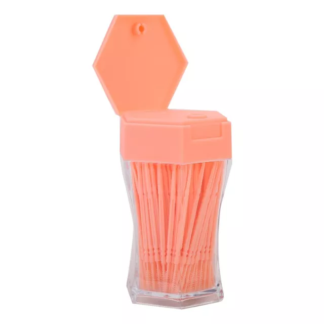 (Orange)200pcs Double Head Toothpick Household Cleaning Tartar Removal Toot GFL