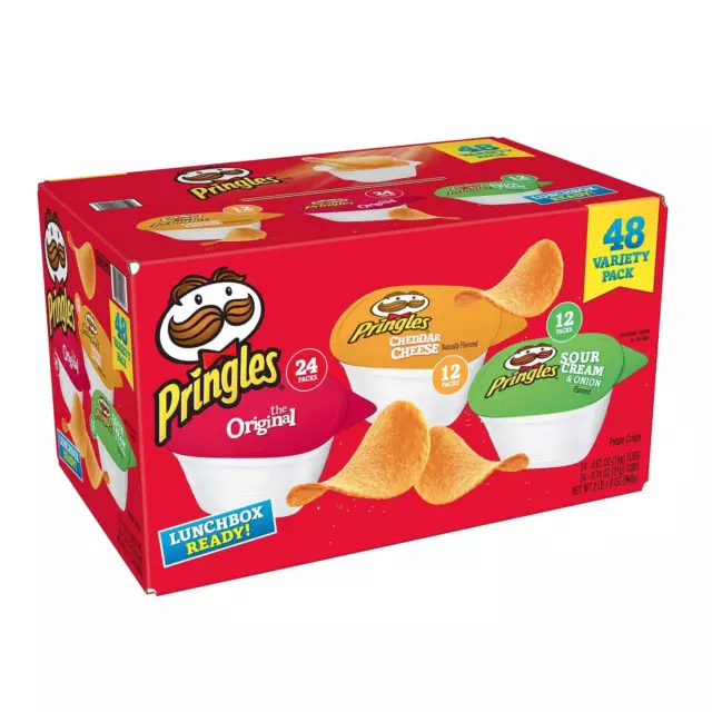 PRINGLES SNACK STACKS Potato Crisps Chips, Original Flavored, 32 oz (48 ...