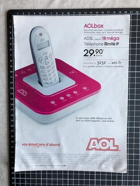 Publicité de presse- Coupure de magazine  de 2005 - AOL- French Ad