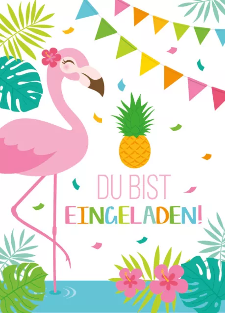 Einladungskarten Kindergeburtstag Mädchen Flamingo Einladungen für Geburtstag