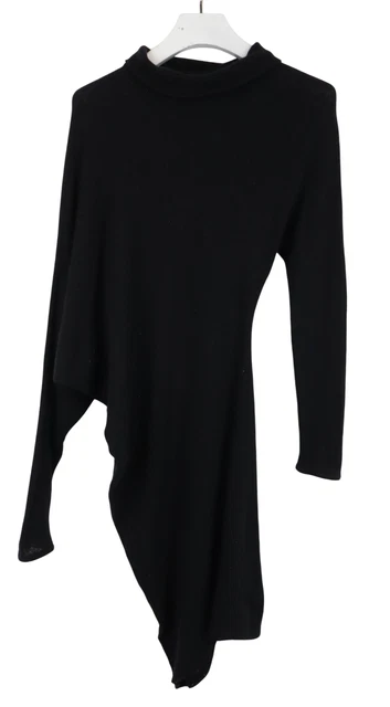 Robe Chicca Lualdi - Taille Italienne 40 - Bleu, Plissée, Mini - Mélange Laine - Neuf Avec Imperfections