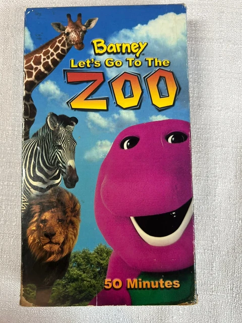 Barney Let's Go To The Zoo 2001 Vhs BARNEY LET'S GO To the Zoo VHS 2001 bande blanche classique enfants