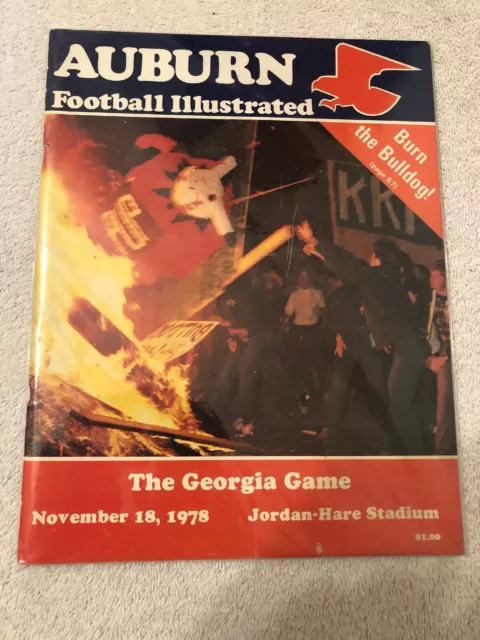 Auburn Tigers Vs Georgia Bulldogs Football Prpgram 1978