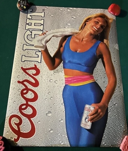 BEER POSTERS (6) St Pauli Girl x2 ,Coors , MGD Light, Budweiser Nascar