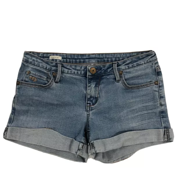 Quiksilver Shorts Women's 0/24 Blue Mini Shorts Denim Stretch Size 0/24 (28X3) *