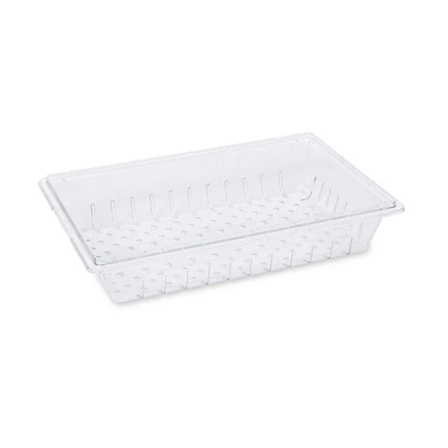 RUBBERMAID COMMERCIAL PRODUCTS FG330300CLR Colander/Drain Tray, Clear