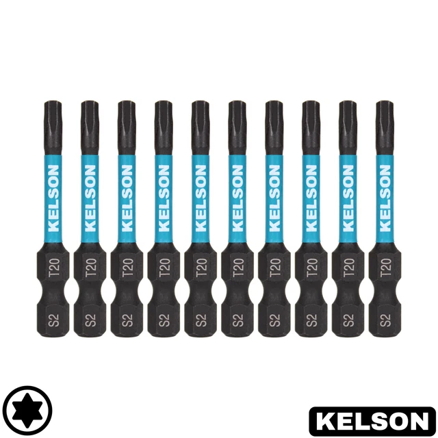 9 Punte Da Cacciavite KELSON 25mm, Misto PZ1 PZ2 PZ3, Magnetiche, Per Avvitatore A Percussione, Acciaio S2