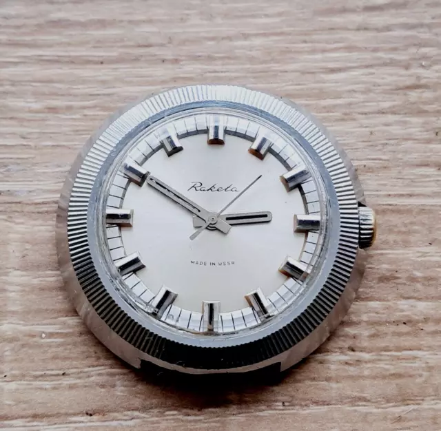 Beautiful Vintage Raketa Watch Soviet Union Made in USSR Watch Raketa Puck Watch