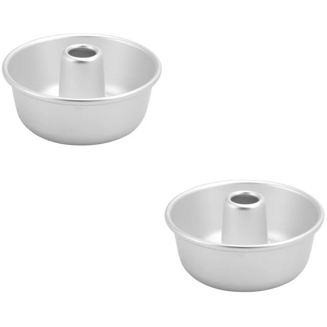 2x Sartén de gasa Pastel Accesorio para hornear Donut Bandeja para hornear Ángel Comida Pastel Contenedor para Pasteles