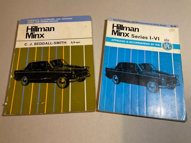 Two Hillman Minx Series I To VI Workshop Maintenance Manual Pearsons