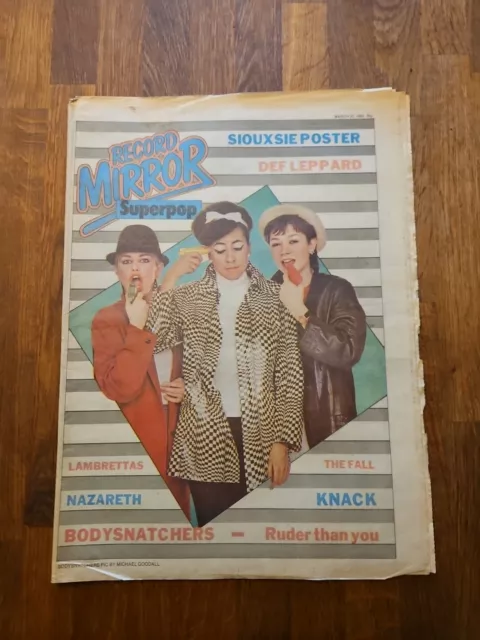 Record Mirror Newspaper March 22nd 1980, Bodysnatchers Cover Siouxsie Poster