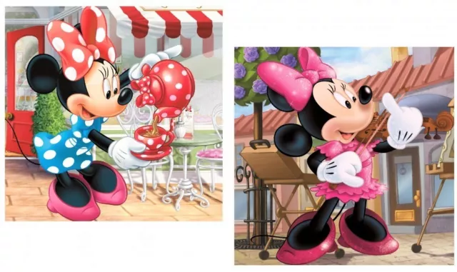 DISNEY MINNIE MOUSE KISSENBEZUG KINDER KISSENHÜLLE CA.40x40 CM TWO SIDE MOTIV