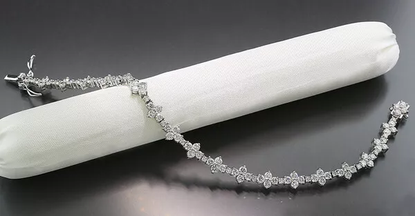 Brillant Diamant Bracelet 4,40 Carats 750 or Blanc Valeur Neuf 3