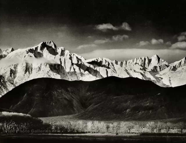 1944/72 Vintage ANSEL ADAMS Sierra Nevada Mountain Sky Landscape Photo Art 11X14