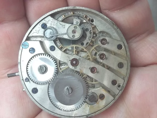 g  RARE movement for pocket watch HIGH QUALITY SWISS NICKEL PLATED 1900-20 apr