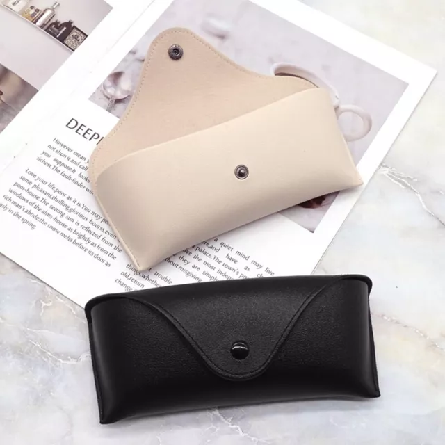 Funda de gafas de cuero gafas suaves bolsa gafas portátiles gafas de sol caja botín 🙂