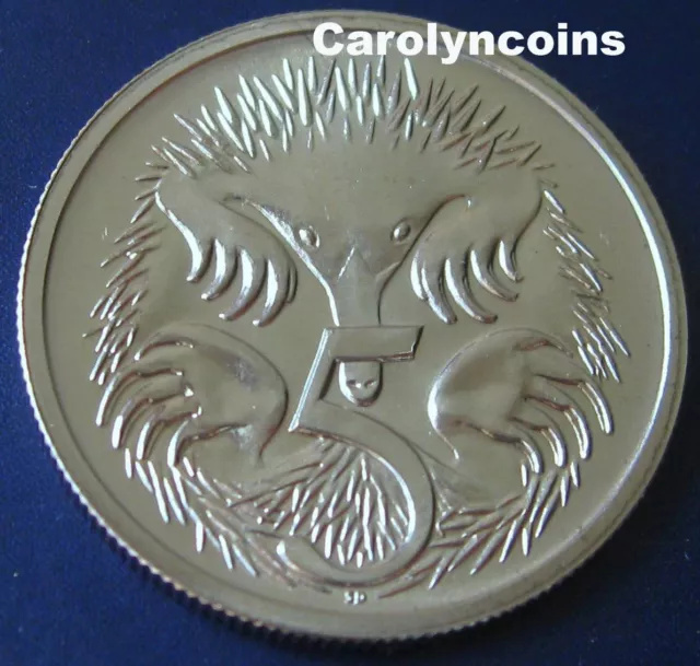 1987 5c Echidna Australian 5 Cent Coin Perfect UNC condition in 2x2 holder
