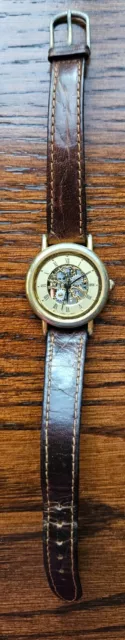 Vintage Brieux et Fils Women's Watch with Brown Leather Band and Roman Numerals