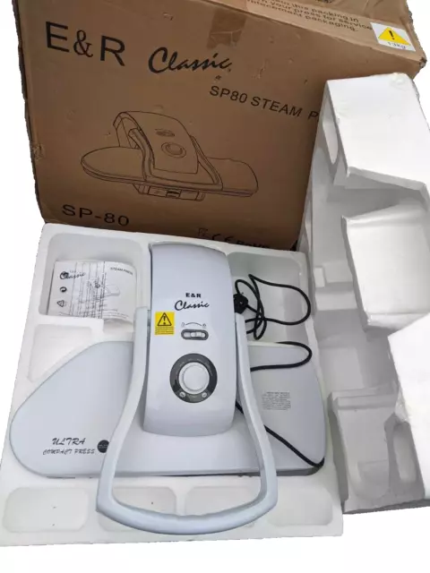 ER SP80 ADVANCED PLATED IRONING STEAM PRESS Iron large flat pressing 80 used E R