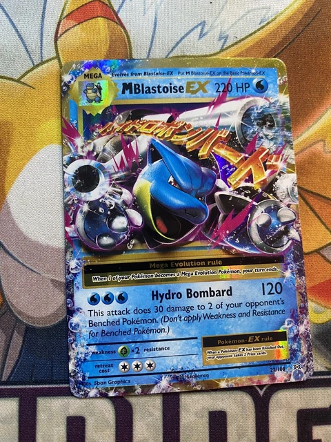 Pokemon Mega-Blastoise-EX Holo Rare Card - 22/108 From XY Evolutions Set