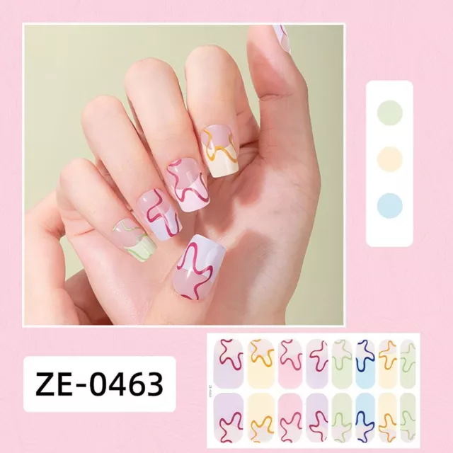 16 Bandes Autocollants d'ongle de gel semi-durci  BRICOLAGE Nail Art Faire