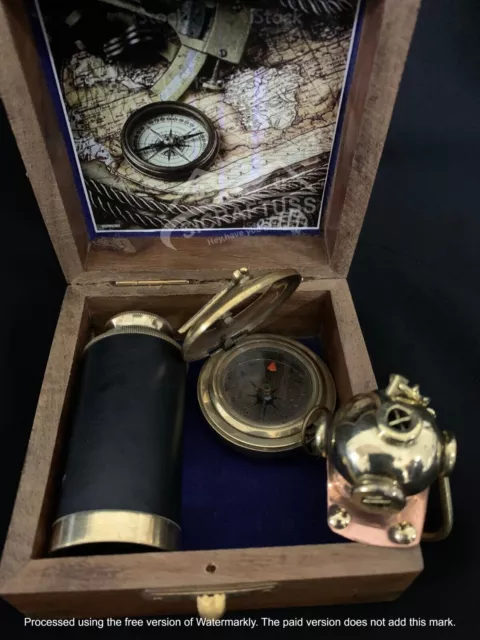 Wunderschöne nautische Geschenkbox, 12,7 cm, Geschenkset mit 3 Artikeln,...