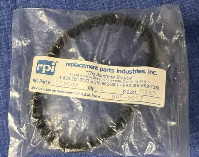 Drive Belt for Dental Xray Film Processor 805-0017 RPI# LIB002 NEW