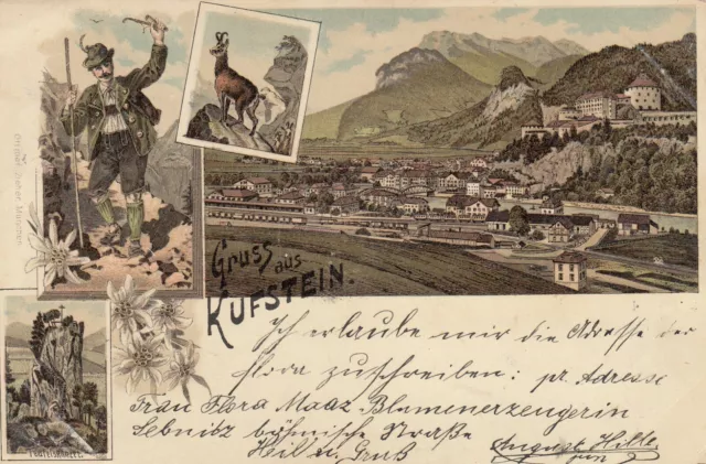 Gruss aus Kufstein AK 1900 Litho Mehrbild Tirol Österreich 2103124