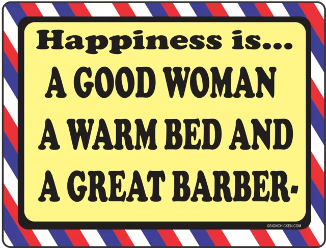 Barber Shop Sign - Happiness Is -  Barber Supplies, Barber Chair, Salon Supplies