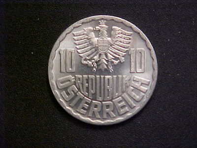 1964 Austria 10 Groschen Aluminum KM# 2878 - Choice BU Collector Coin!-d9068xqc
