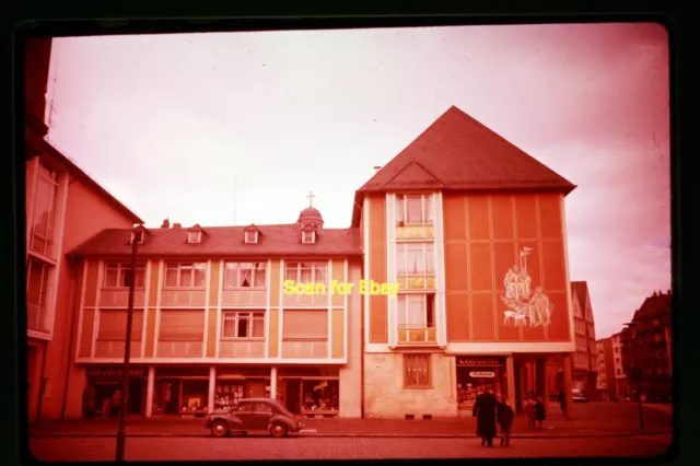 Romer, Frankfurt, Germany, Street Scene in 1957, Ektachrome Slide aa 10-17b