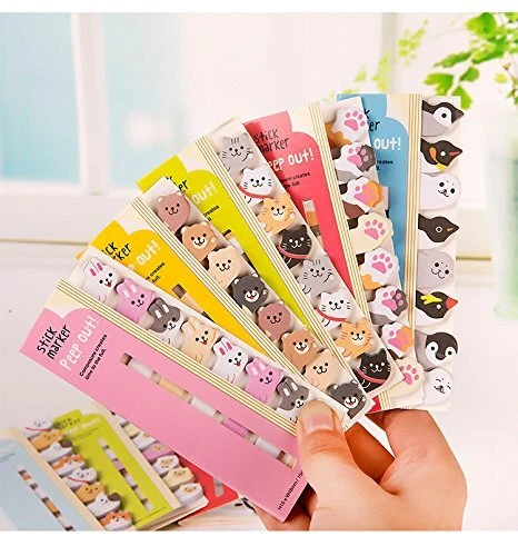 Funny Animals Sticker Bookmark Marker Memo Index Tab Sticky Notes Pack