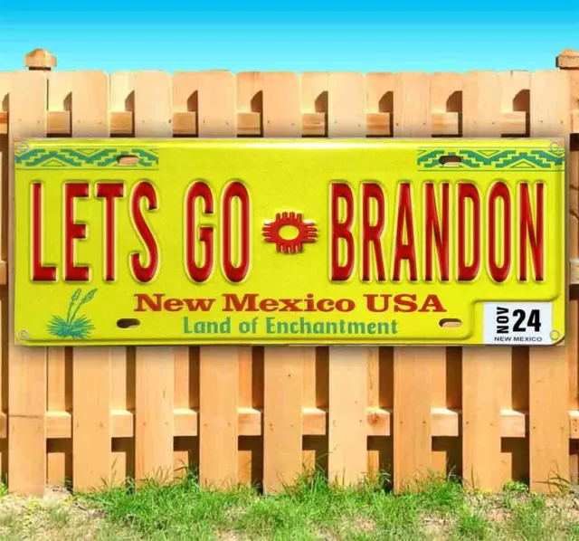 LET'S GO BRANDON LICENSE PLATE NEW MEXICO Banner Advertising Vinyl Flag Sign FJB