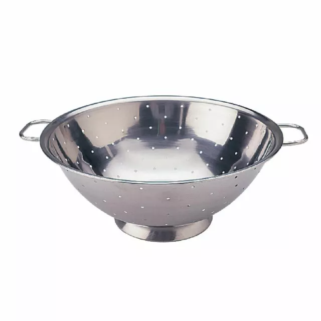 Vogue Colander Strainer in Silver Made of Stainless Steel 9" / 23cm