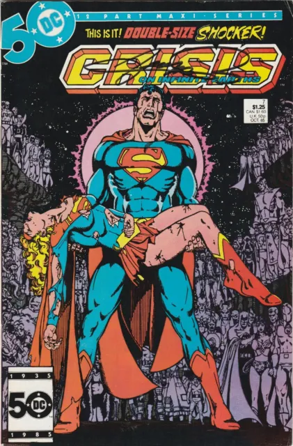 Crisis on Infinite Earths #7 Autographed by George Perez Death of Supergirl Key