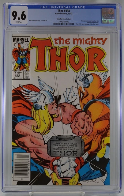 Thor #338 cgc 9.6 CPV Marvel 1983, 2nd Appearance Beta Ray Bill