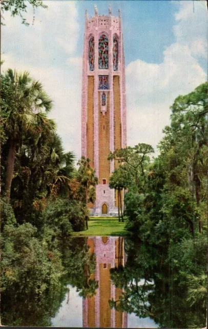 Postcard - Mountain Lake Singing Tower, Lake Wales, Florida Posted 1952  2149