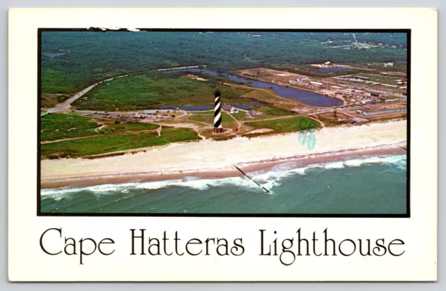 Postcard Cape Hatteras Lighthouse Aerial View Buxton North Carolina Outer Banks