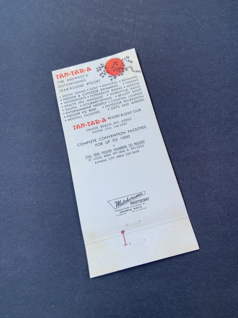 VINTAGE MISSOURI MATCHBOOK “TanTarA Resort & Golf Club” Osage Beach