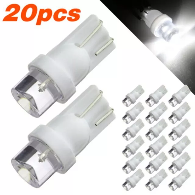 20x T10 LED Bulb W5W 194 6000K Car Interior Dome Lamp Map Reading Light Newest