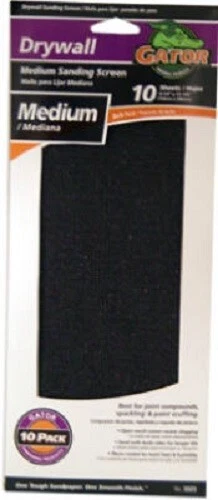 Pantalla de lijado Ali Gator, mediana, 4,25 x 11,25 pulgadas, 10 piezas, 3323
