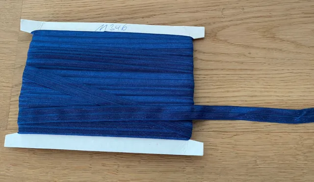 Elastisches Einfassband 🍀 Falzgummi glanz glänzend 🍀 dunkelblau Blau 15 mm