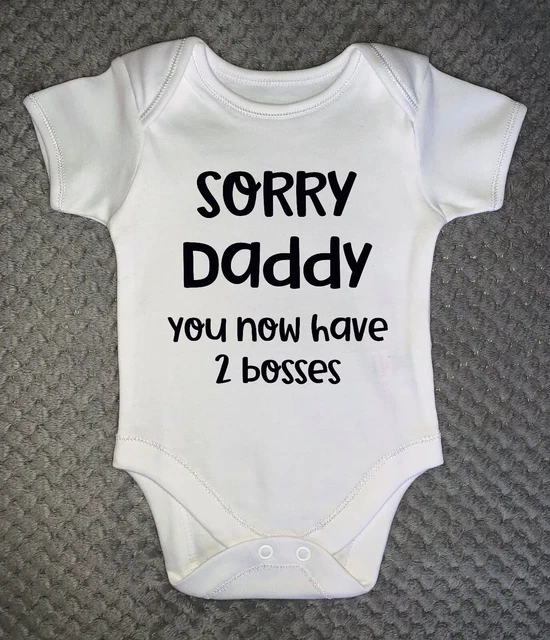 Scusa papà - GILET BAMBINO 2 bosses body divertente bambino crescita bambino doccia regalo boss