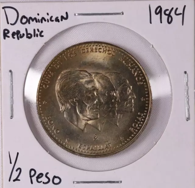 1984 Dominican Republic 1/2 Peso - Human Rights